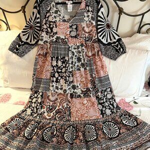 Tribal midi dress Fall 2025